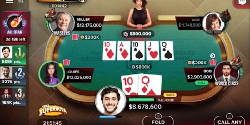 Thứ tự tay bài Poker 8Day